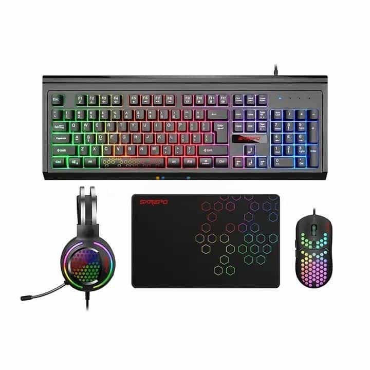 COMBO CLAVIER MOUSE CASQUE PAD SAREPO GK70